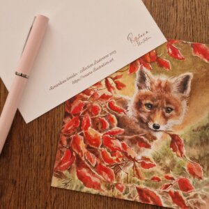 photo du produit carte"Renardeau timide" de Rosana Illustration